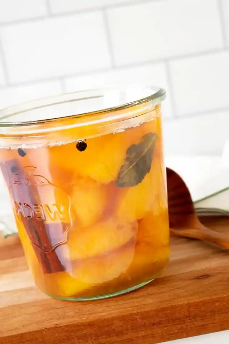 Easy Quick Pickled Peaches 3 Recipe image