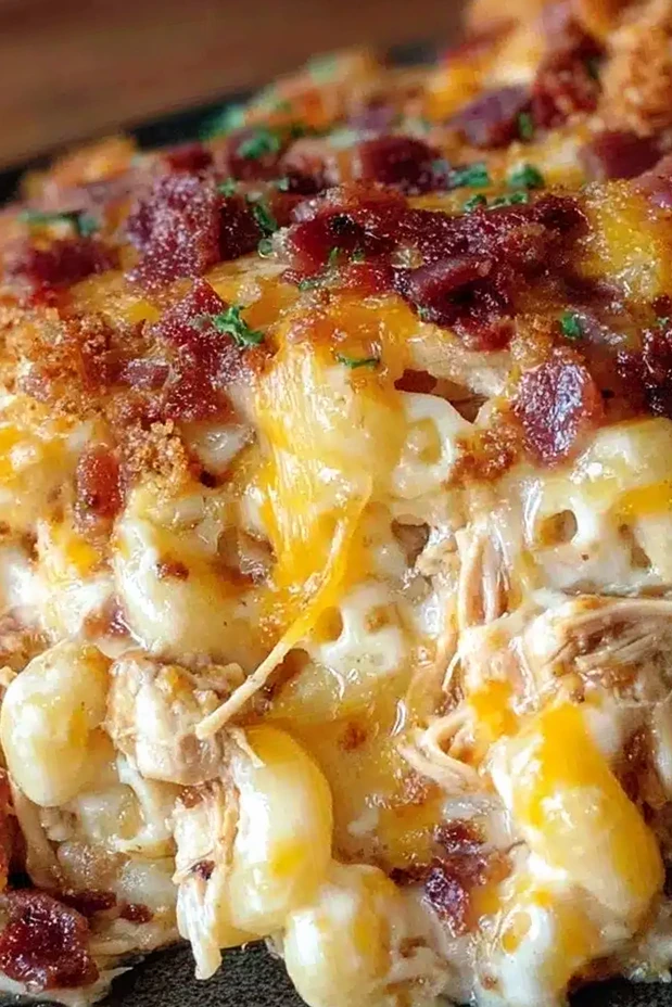 Slow Cooker BBQ Chicken Macaroni and Cheese 3 Recipe image
