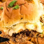 Cheesy Sloppy Joe Sliders on Hawaiian Rolls 4 Cheesy Sloppy Joe Sliders on Hawaiian Rolls