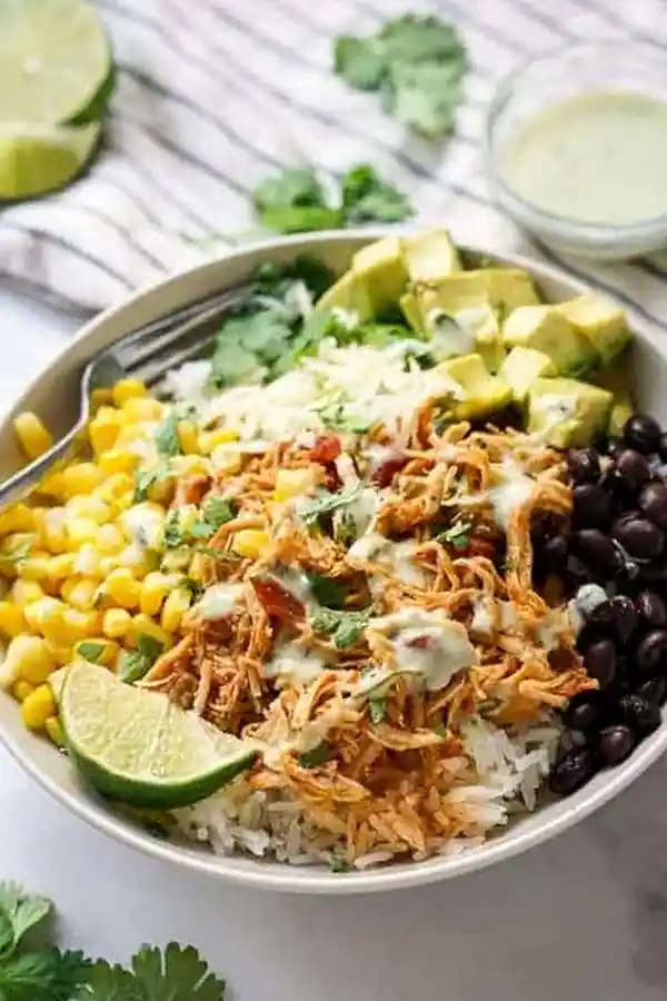 Easy Slow Cooker Chicken Burrito Bowl 3 Recipe image
