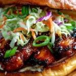 Spicy Korean BBQ Chicken Sandwich with Tangy Slaw 4 Spicy Korean BBQ Chicken Sandwich with Tangy Slaw