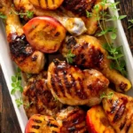 Grilled Chicken with Sticky Peach Glaze 4 Grilled Chicken with Sticky Peach Glaze