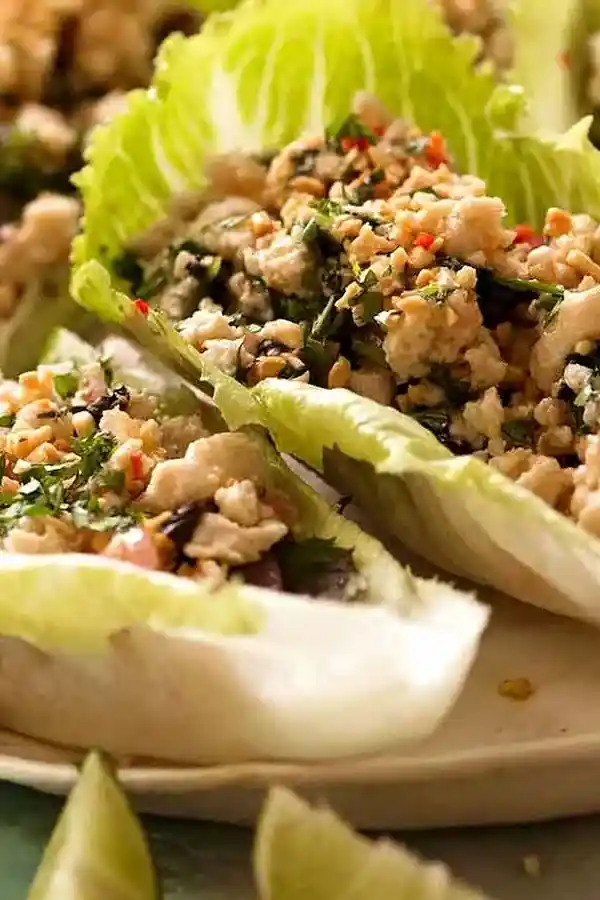Fragrant Thai Chicken Lettuce Wraps (Larb Gai) 3 Recipe image
