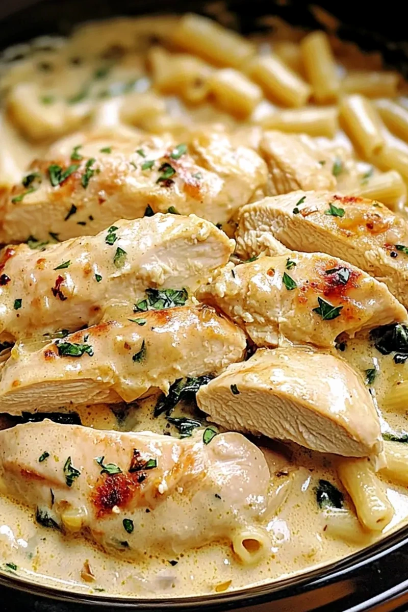 Creamy Crockpot Italian Chicken: A Rich Copycat Meal 3 Recipe image