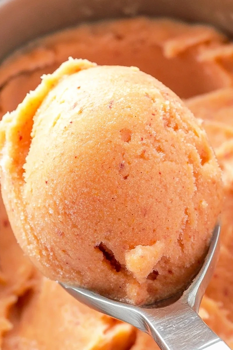 Simple No-Churn Peach Sorbet 3 Recipe image