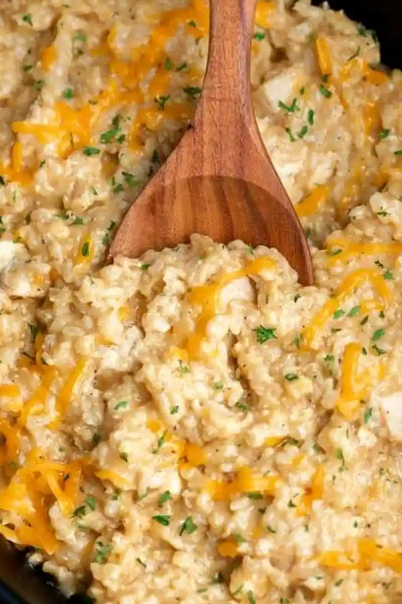 Slow Cooker Creamy Chicken and Brown Rice 3 Recipe image