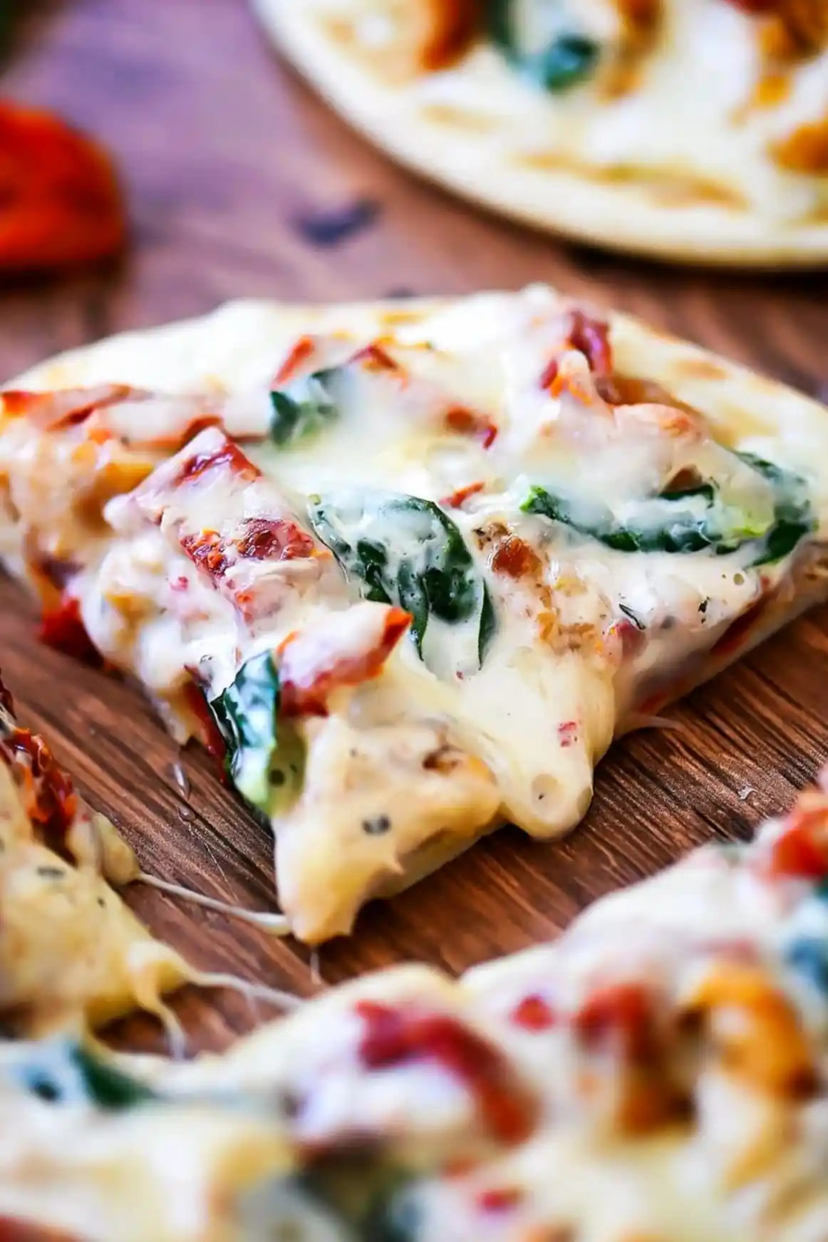 Tuscan Garlic Chicken Pita Pizzas 3 Recipe image