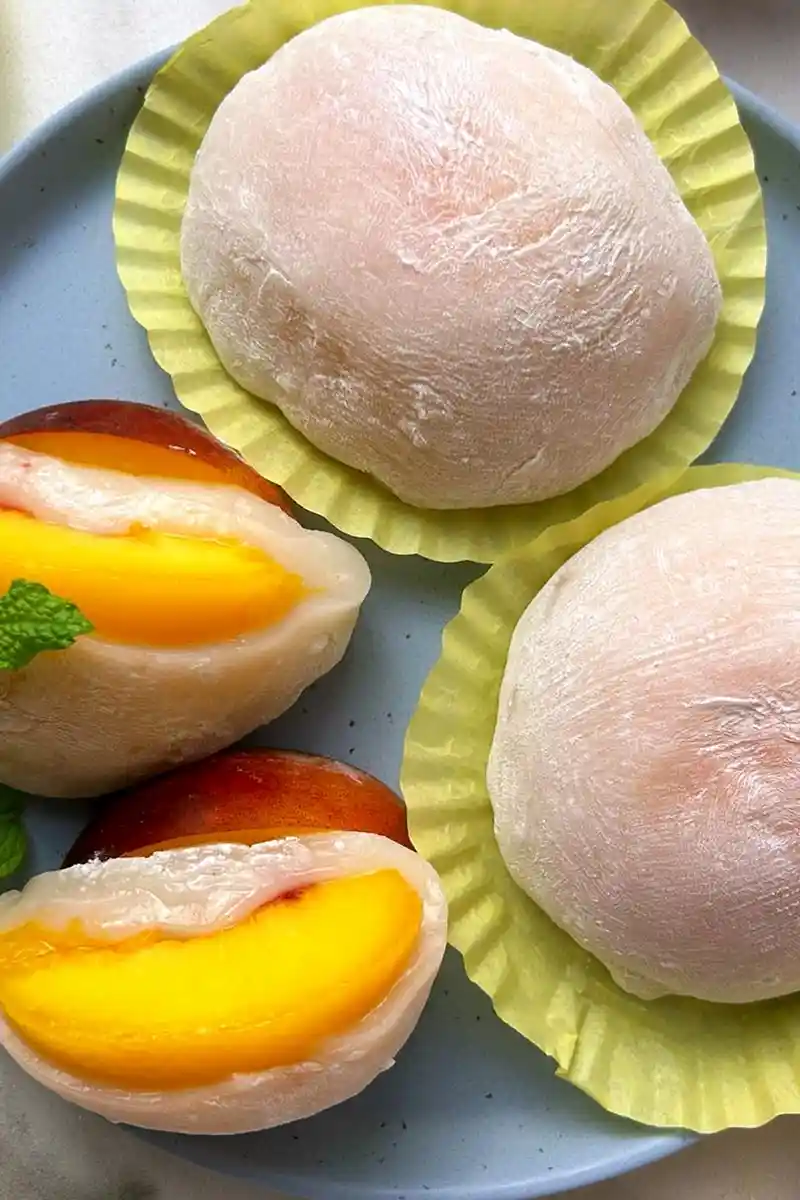 Whole Peach Mochi Recipe (Soft & Chewy) 3 Recipe image