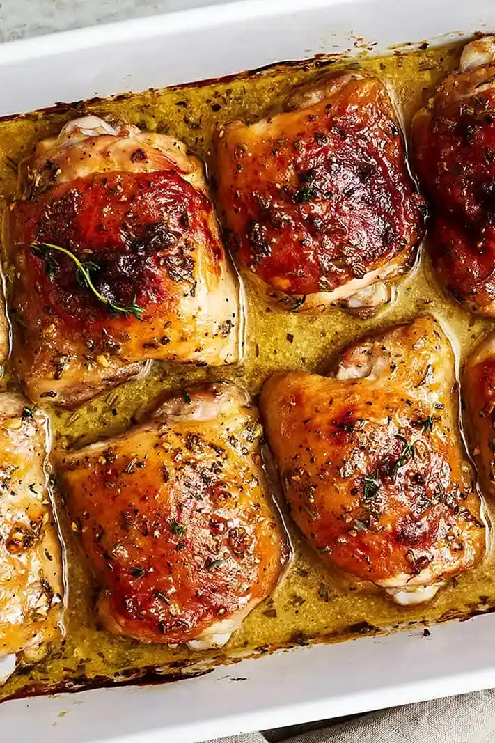 Herbed Honey Mustard Roasted Chicken Thighs 3 Recipe image