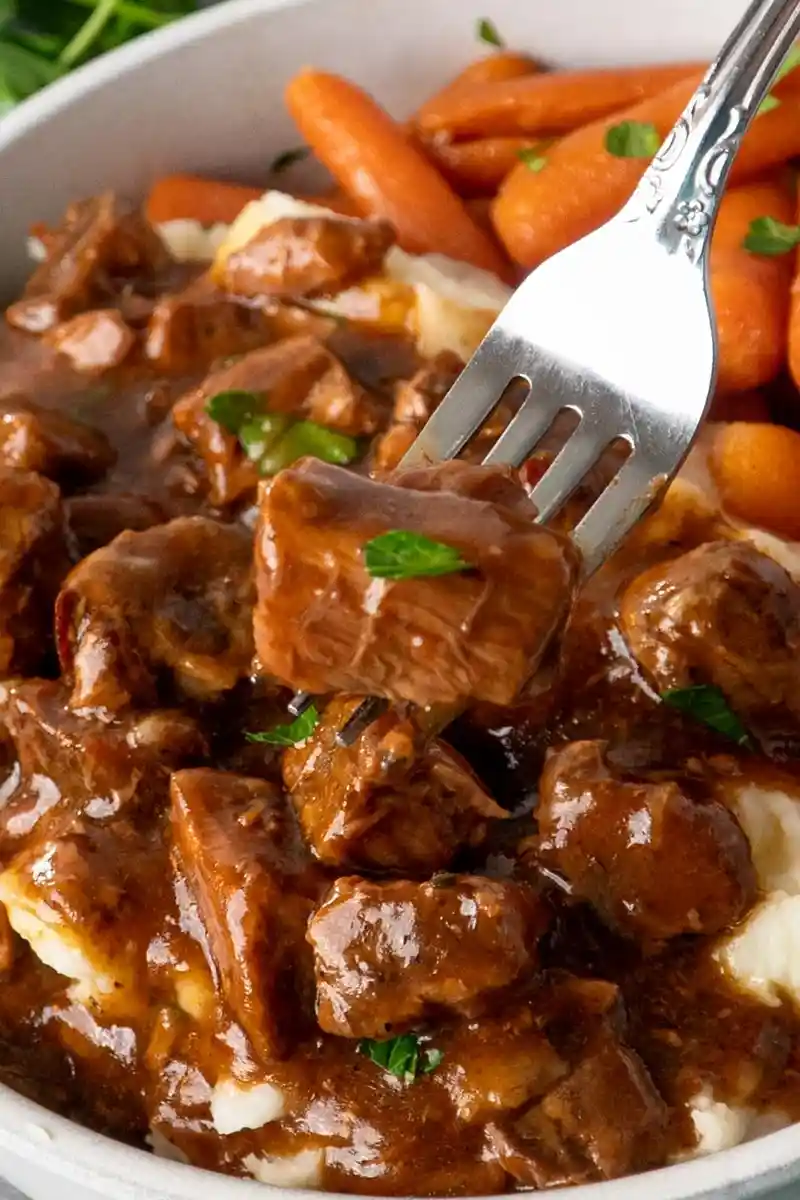 Tender Crock Pot Beef Tips with Savory Gravy 3 Recipe image