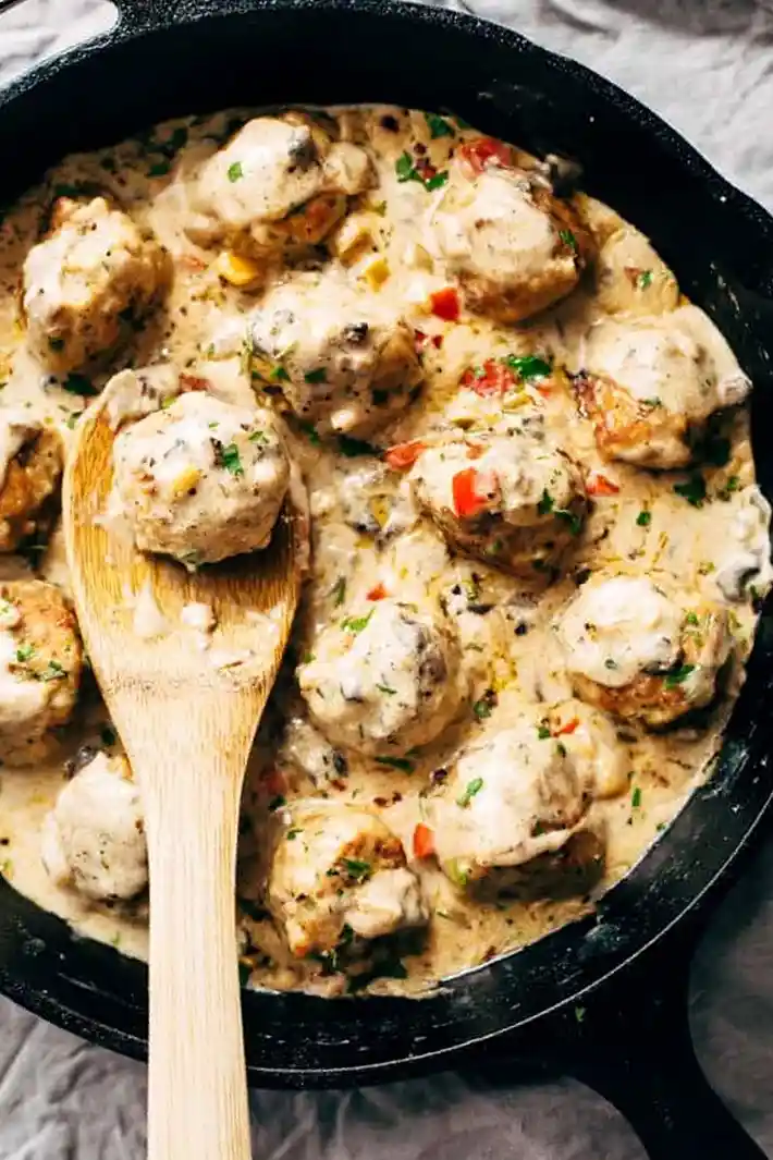 Cajun Chicken Meatballs in Tasty Cream Sauce 3 Recipe image