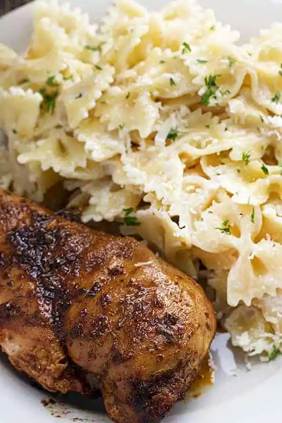 Cajun Chicken with Roasted Garlic Alfredo 3 Recipe image