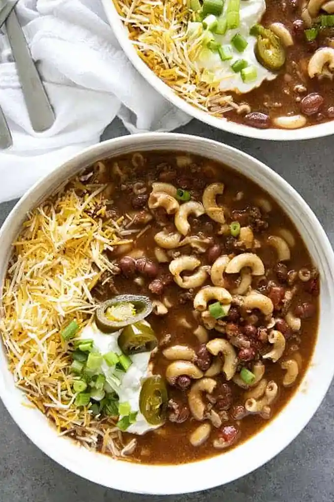 Crockpot Cheesy Chili Macaroni Soup 3 Recipe image