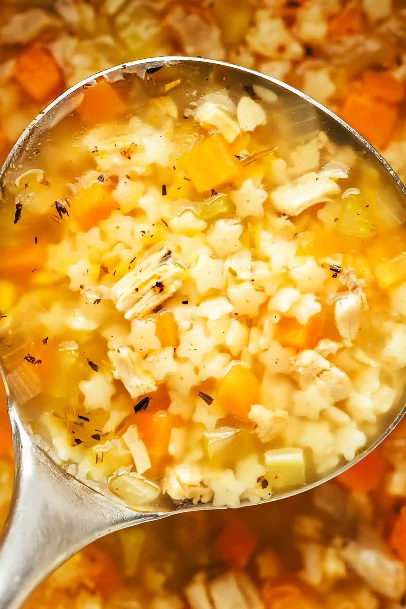 Homemade Chicken and Stars Soup 3 Recipe image
