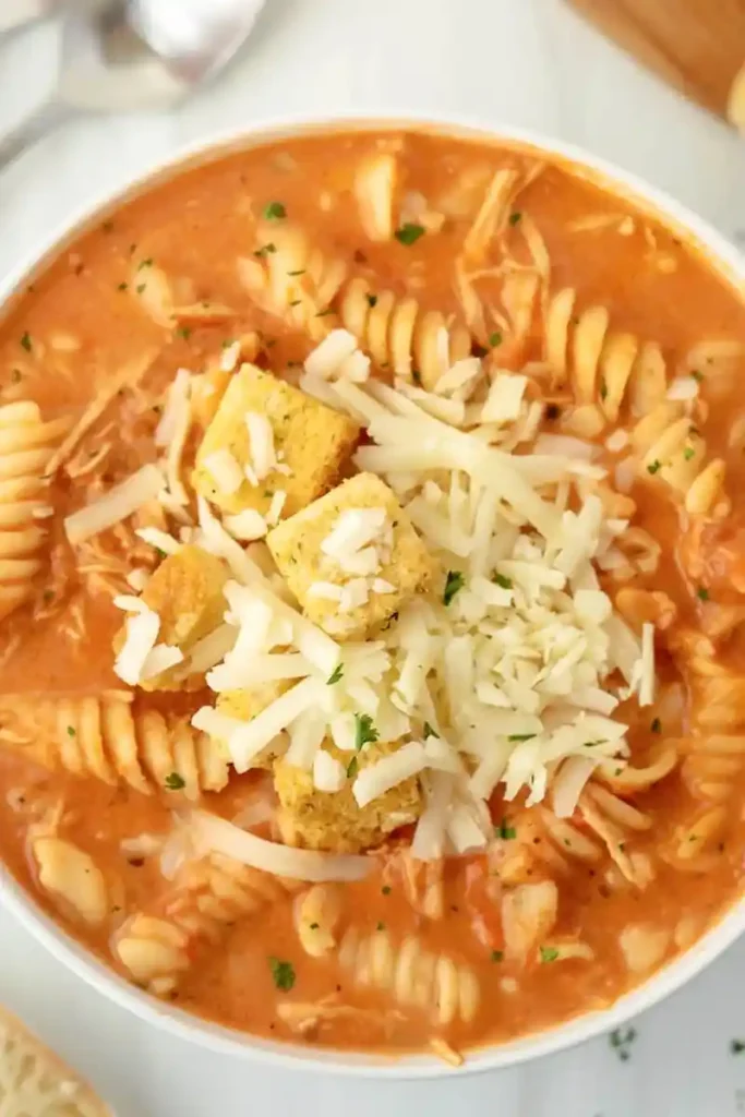Slow Cooker Creamy Chicken Parmesan Soup