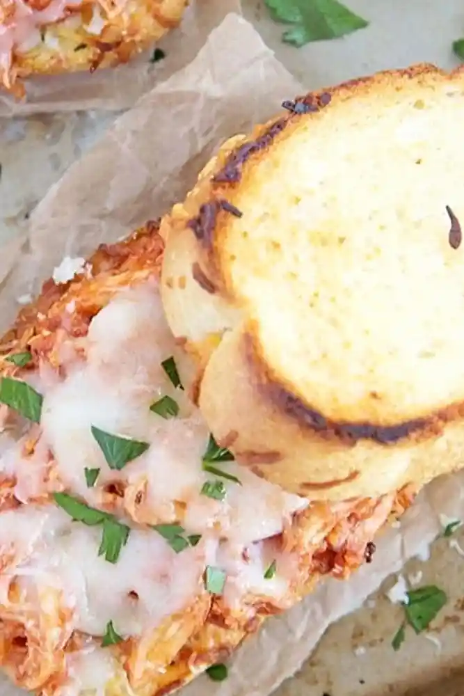 Easy Shredded Chicken Parmesan Sandwiches 3 Recipe image
