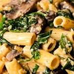 Creamy Parmesan Pasta with Spinach and Mushrooms 4 Creamy Parmesan Pasta with Spinach and Mushrooms