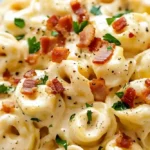 Creamy Tortellini Carbonara with Smoked Turkey Bacon 4 Creamy Tortellini Carbonara with Smoked Turkey Bacon