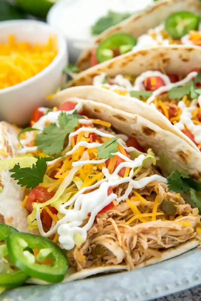 Easy Slow Cooker Shredded Chicken Tacos 3 Recipe image