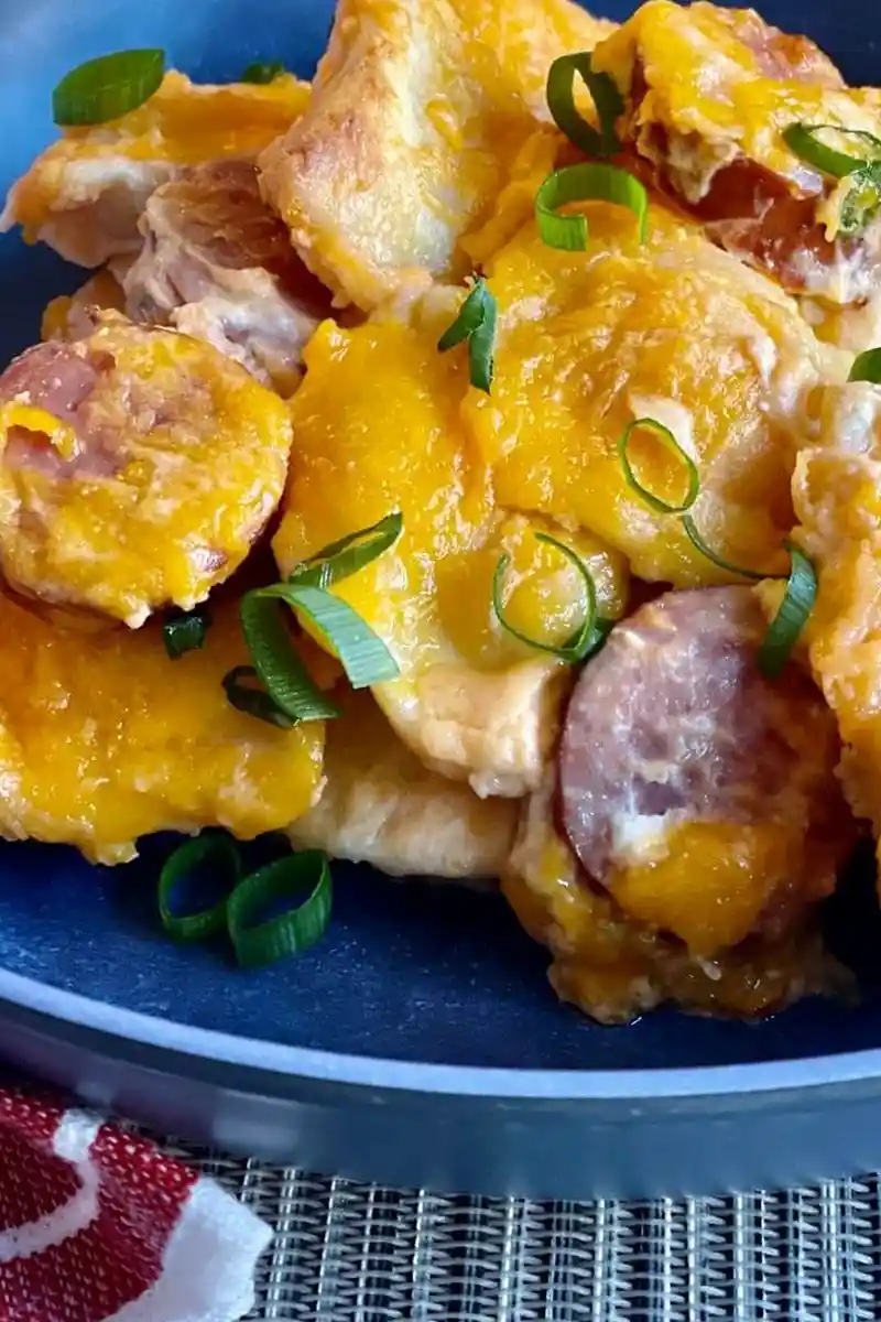 Slow Cooker Pierogi and Beef Sausage Casserole 3 Recipe image