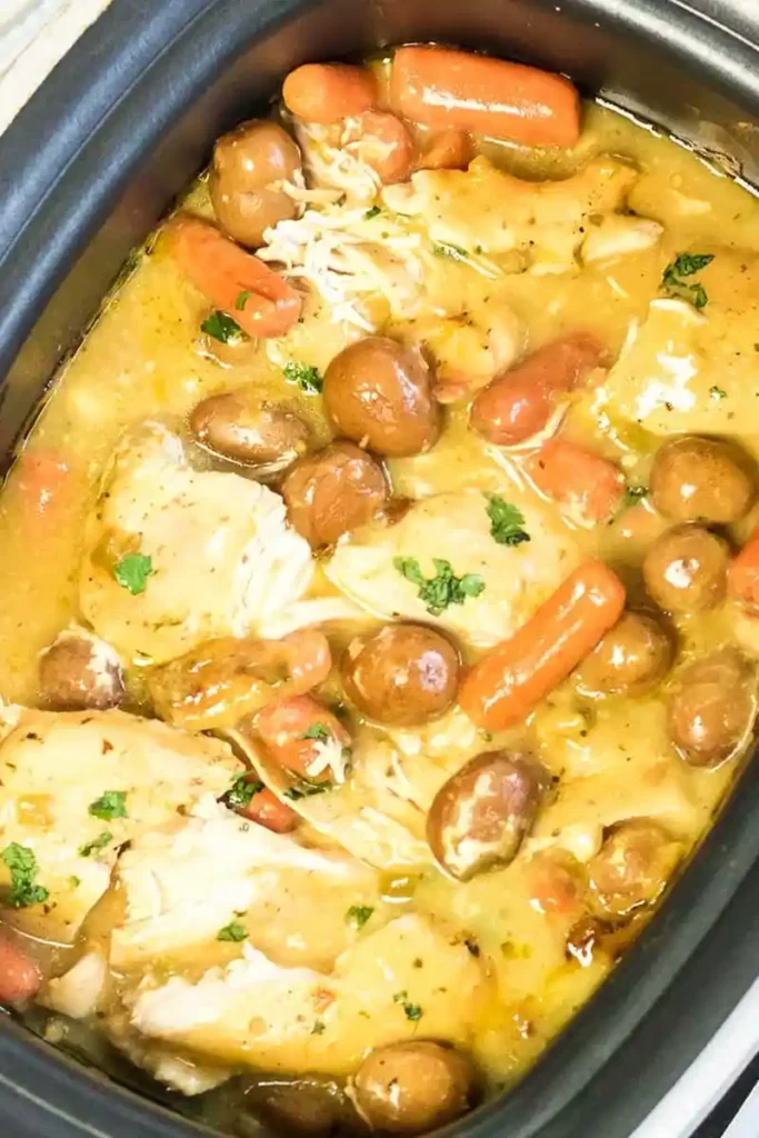 Creamy Slow Cooker Ranch Chicken and Vegetables