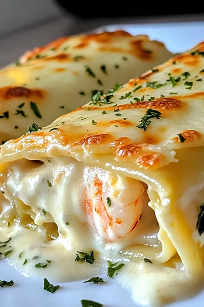Creamy Shrimp and Crab Alfredo Lasagna Roll-Ups 3 Recipe image