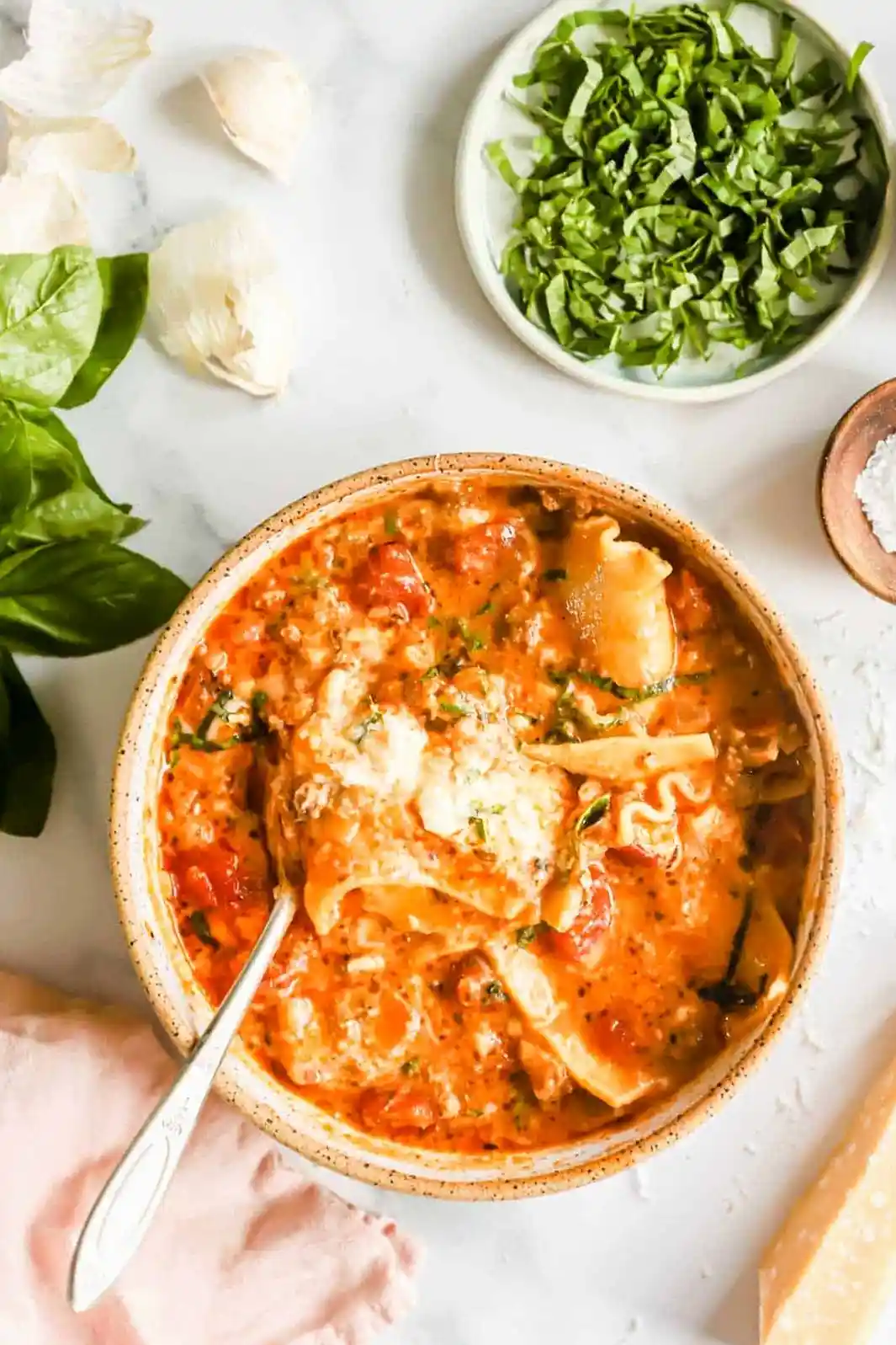 Easy Creamy Lasagna Soup 3 Recipe image