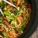 Slow Cooker Beef Lo Mein 4 Slow Cooker Beef Lo Mein