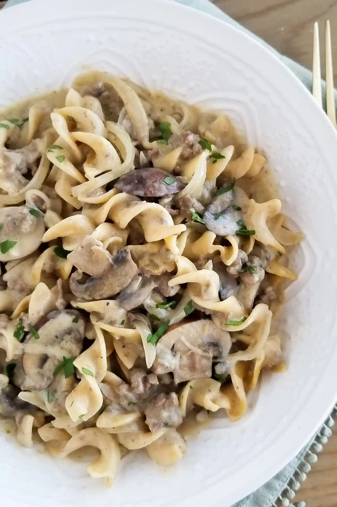 Easy Creamy Ground Beef Stroganoff 3 Recipe image