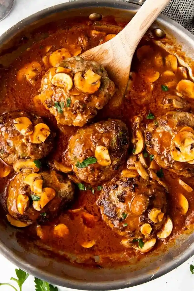 Savory Homemade Salisbury Steak with Mushroom Gravy 3 Recipe image