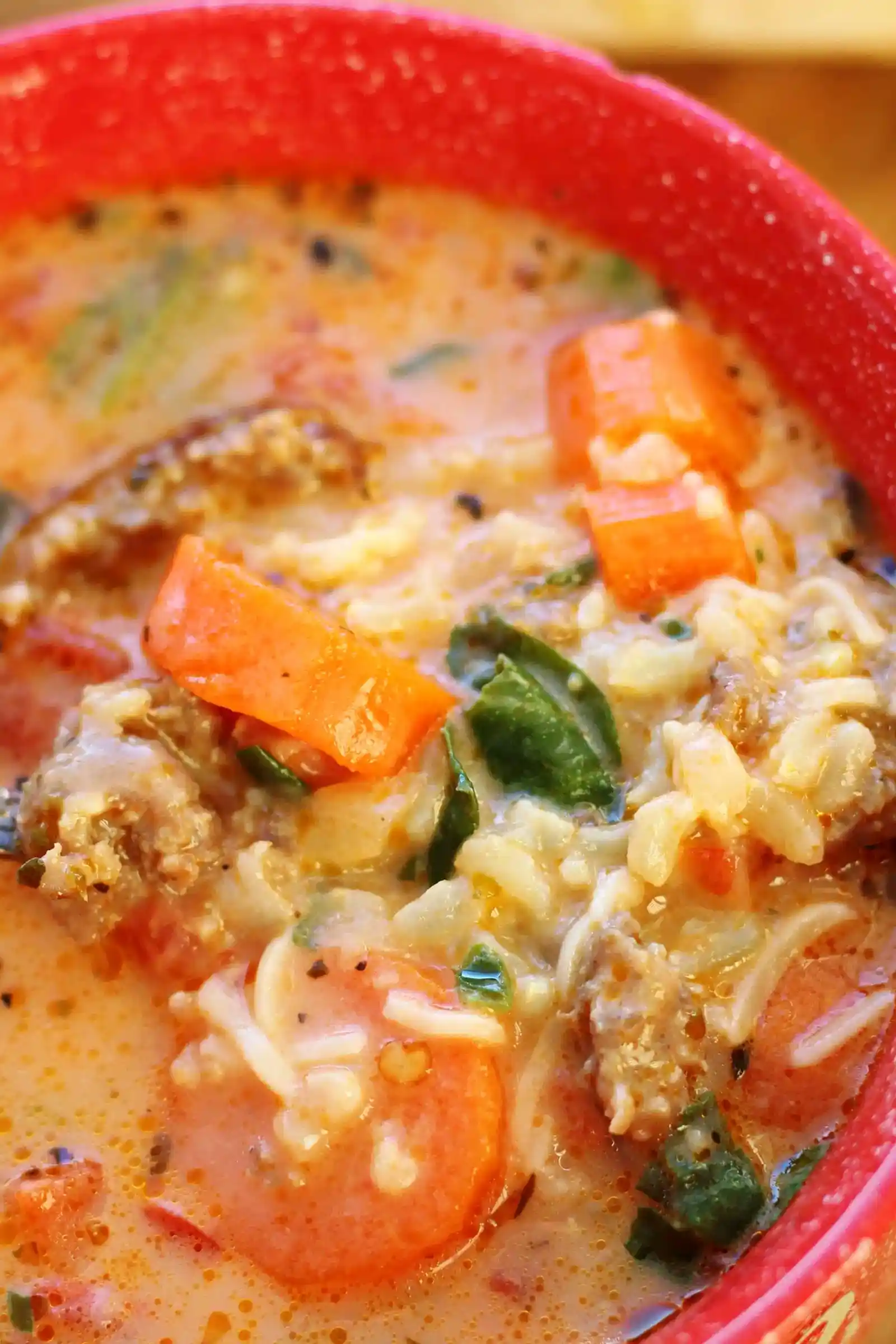 Creamy Italian Sausage and Rice Soup 3 Recipe image