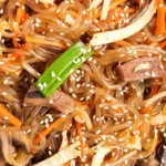 Authentic Korean Glass Noodle Stir Fry (Japchae) 4 Authentic Korean Glass Noodle Stir Fry (Japchae)