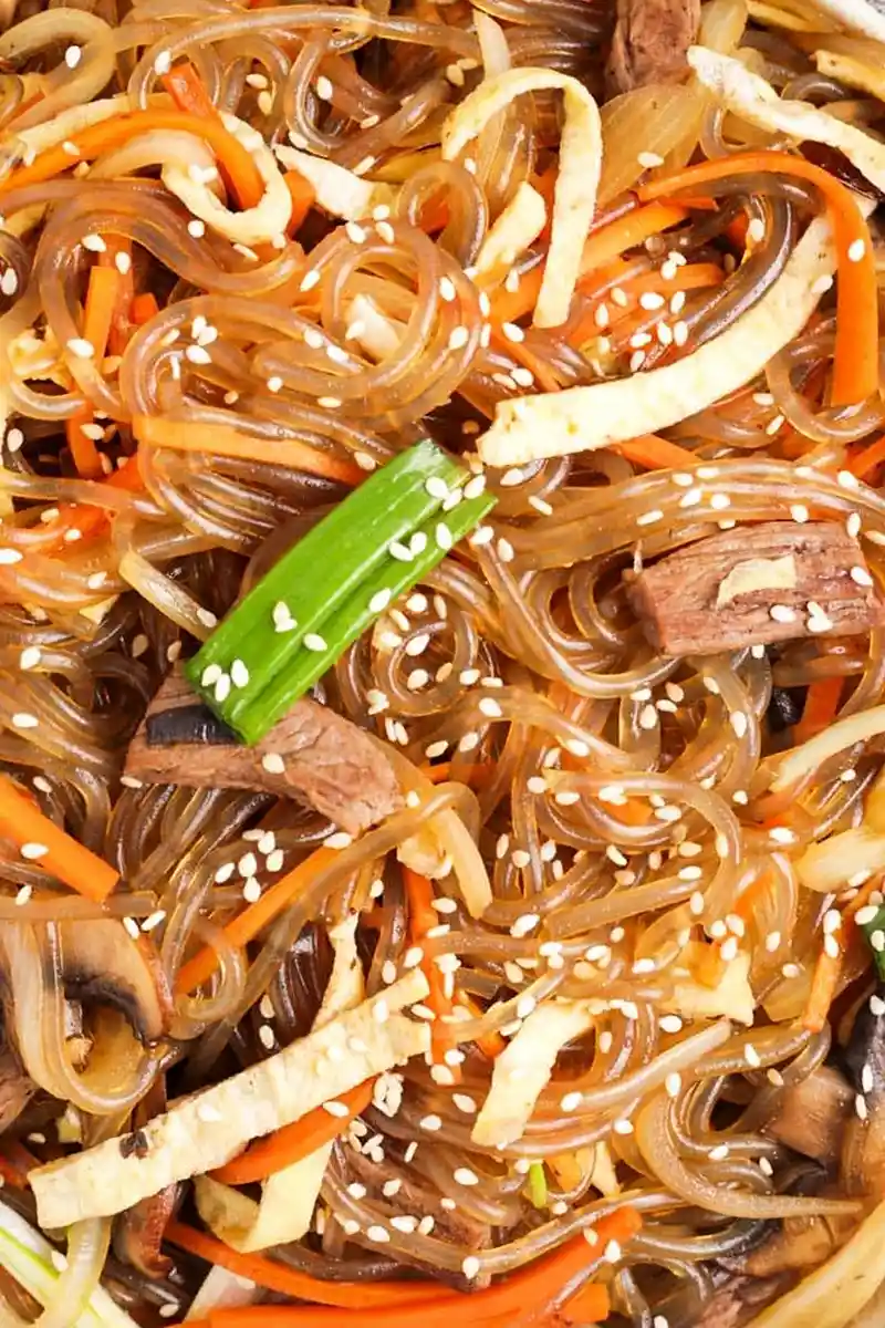 Authentic Korean Glass Noodle Stir Fry (Japchae) 3 Recipe image