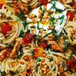 Creamy Burrata Chicken Spaghetti with Lemon Butter Garlic Sauce 4 Creamy Burrata Chicken Spaghetti with Lemon Butter Garlic Sauce