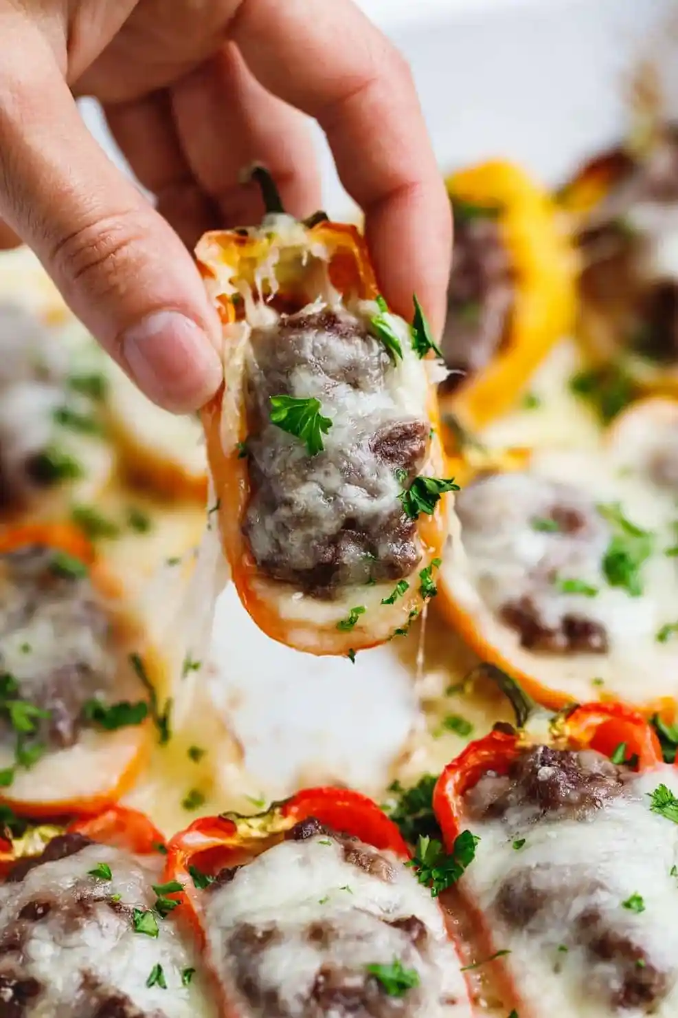 Keto Cheeseburger Stuffed Mini Peppers 3 Recipe image