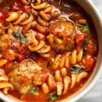 Savory Italian Meatball and Pasta Soup