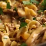 One-Skillet Ground Beef Stroganoff 4 One-Skillet Ground Beef Stroganoff