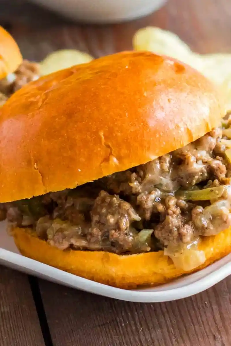 Slow Cooker Philly Cheesesteak Sloppy Joes 3 Recipe image