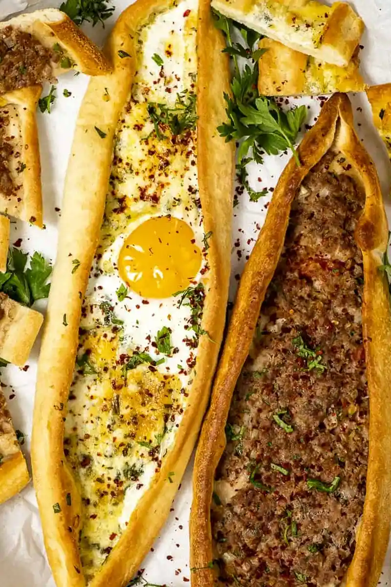 Authentic Turkish Pide with Ground Beef and Cheese 3 Recipe image