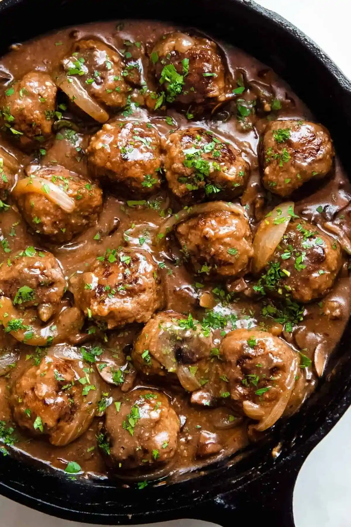 Salisbury Steak Meatballs with Savory Mushroom Gravy 3 Recipe image