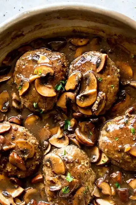 Salisbury Steak with Mushroom Gravy 3 Recipe image
