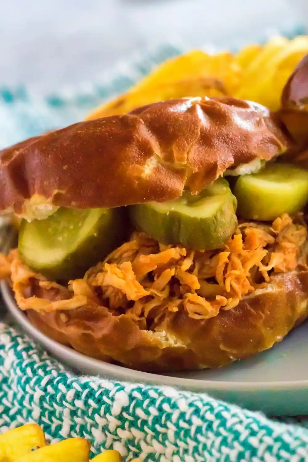 Slow Cooker Hot Honey Chicken Sandwiches 3 Recipe image