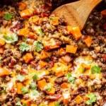 Southwest Ground Beef and Sweet Potato Skillet 4 Southwest Ground Beef and Sweet Potato Skillet