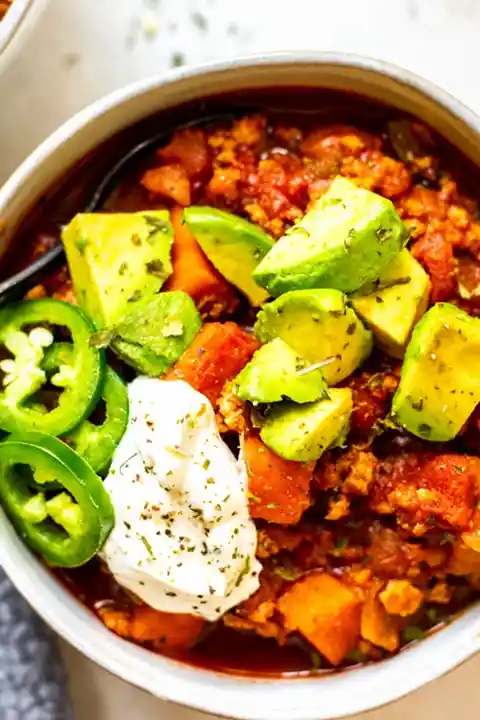 Hearty No Bean Turkey and Sweet Potato Chili 3 Recipe image