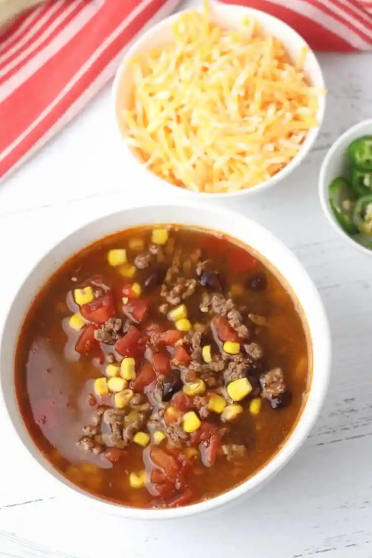 Easy One-Pot Ground Beef Taco Soup 3 Recipe image