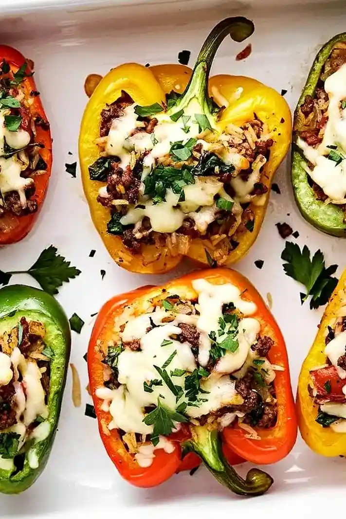 Hearty Beef and Rice Stuffed Peppers 3 Recipe image