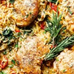 One-Pan Creamy Tuscan Chicken and Orzo 4 One-Pan Creamy Tuscan Chicken and Orzo