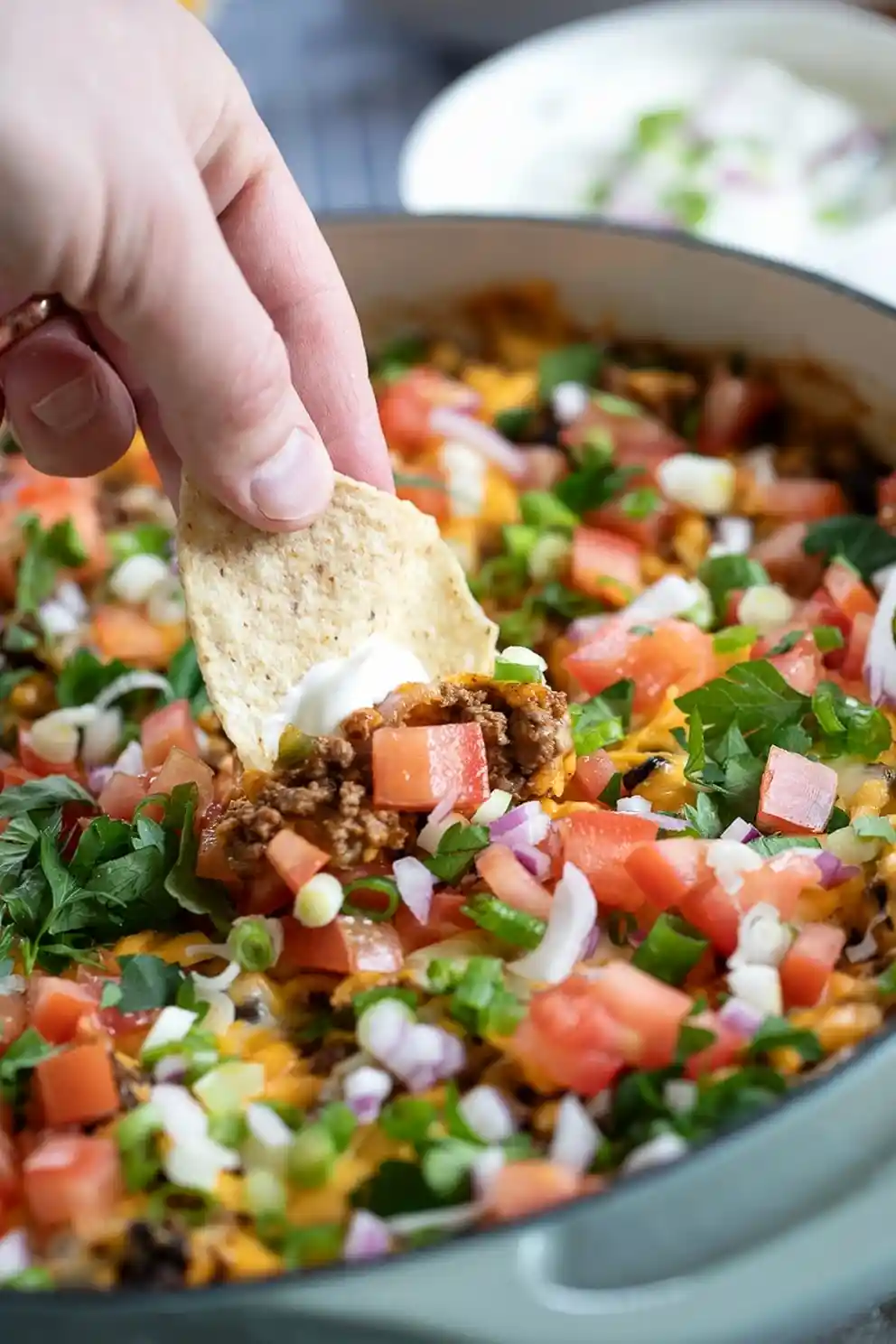 Savory Baked Hot Taco Dip 3 Savory Baked Hot Taco Dip