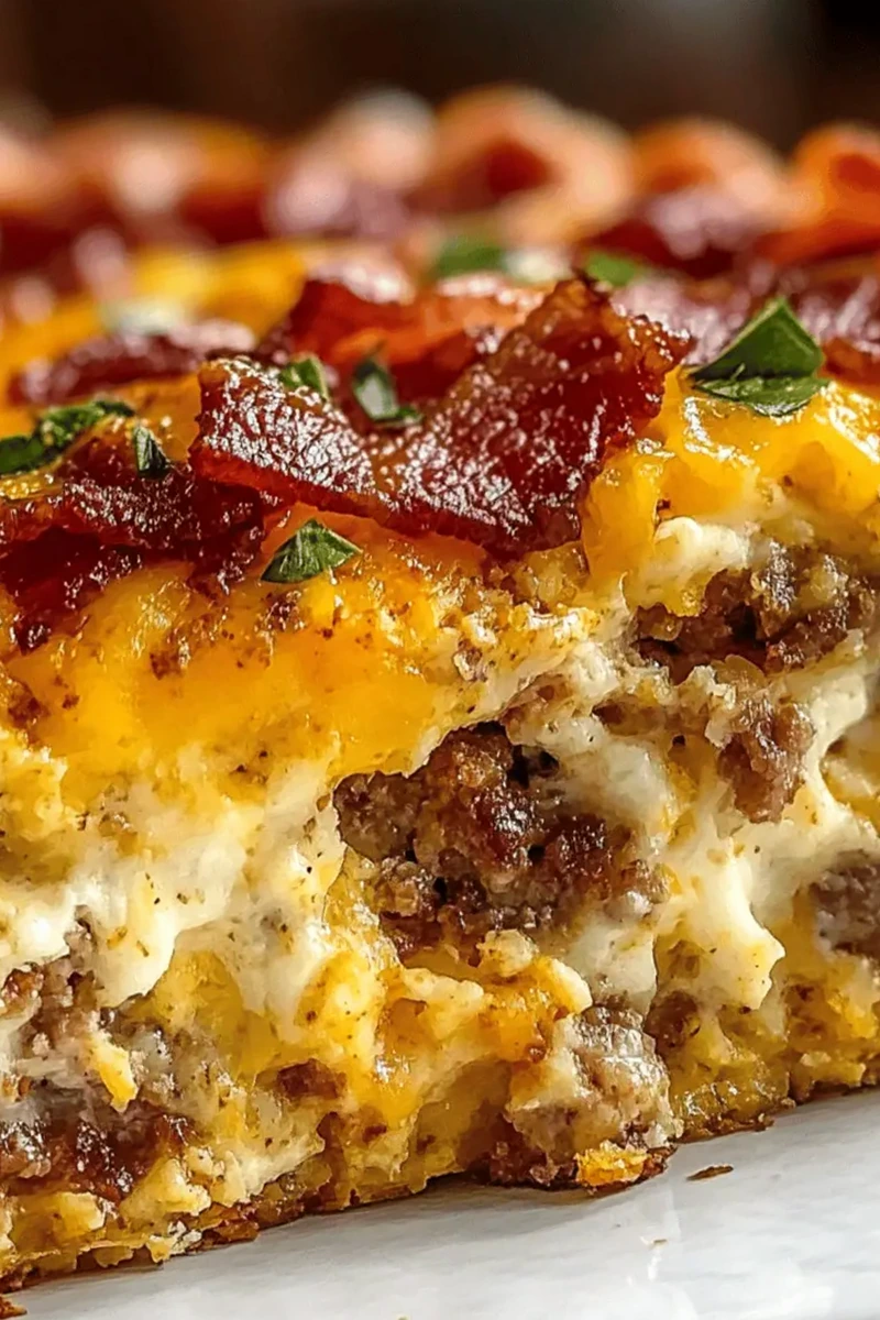 Hearty Cheesy Breakfast Casserole with Turkey Sausage and Potatoes 3 Recipe image