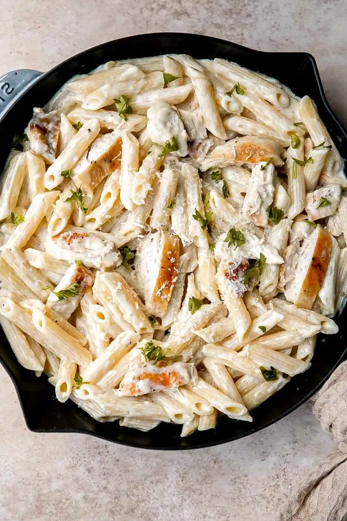 Creamy Garlic Chicken Penne Pasta 3 Recipe image